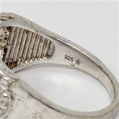 Women's Diamond Heart Fashion Ring .20 CTW 925 Silver (ME)